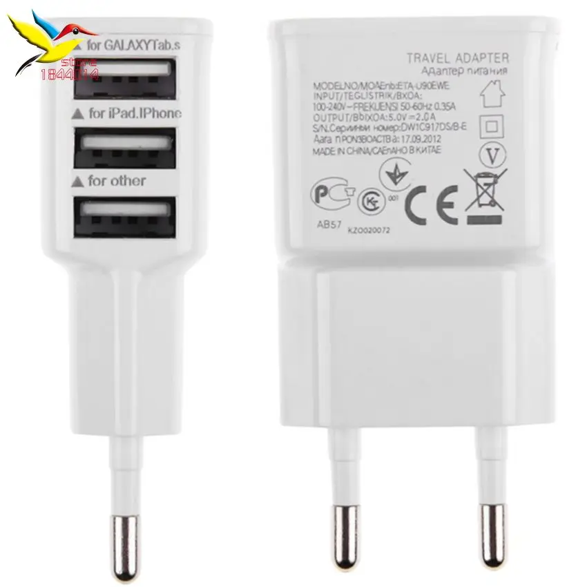 Plug da ue para Iphone Carregador de Parede 4s para Samsung Multi Dispositivo Charger 5 6 5s 7 Galaxy s5 Power Adapter Viagem 500 Pçs - Lote 5v 2a Usb 5 Cheap Carregadores de celular