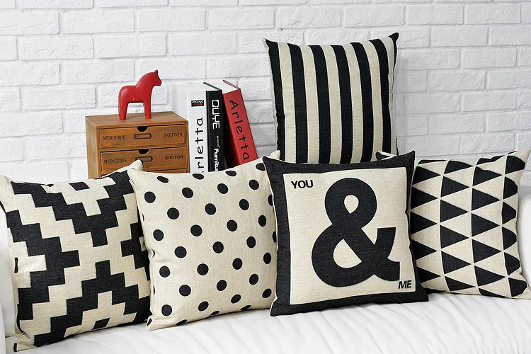 

YOU AND ME Stripe Design Color Spots Pillow Massager Decorative Pillows Cover Euro Emoji Gift Home Enhance Decor Gift