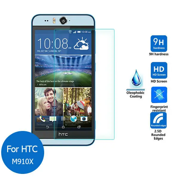 

For HTC Desire Eye Tempered Glass Screen Protector 2.5 9h Safety Protective Film on M910X M910n 4G Lte Na