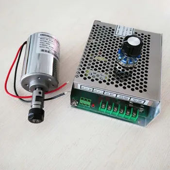

CNC Spindle 200W Air Cooled Spindle Kit,0.2KW Motor Spindle with Power Supply Speed Governor For DIY