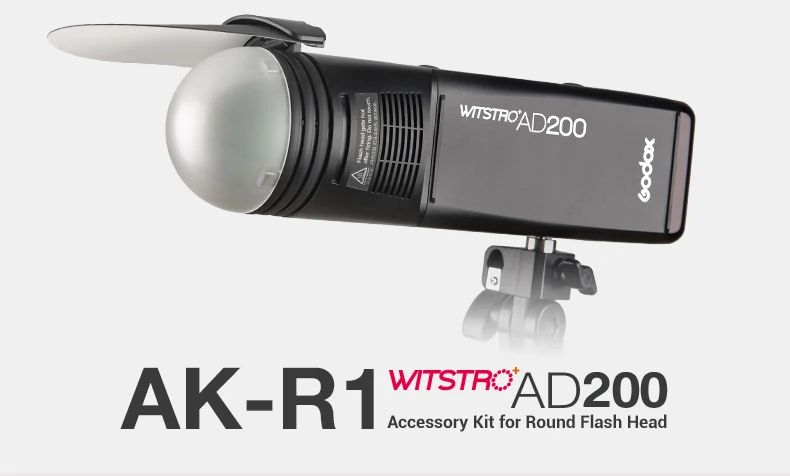 Godox AD200 ttl Flash H200R Кольцевая вспышка аксессуары AK-R1 двери сарая, тубус, Цветной фильтр, отражатель, соты, шаровой рассеиватель комплект