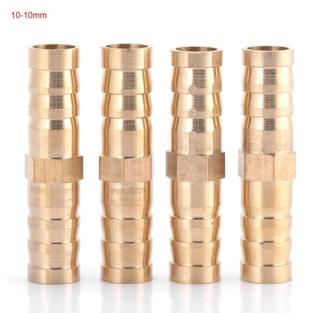 Brass Straight Hose Barbed Tail Connector Coupler Full Range Pipe Reducing 