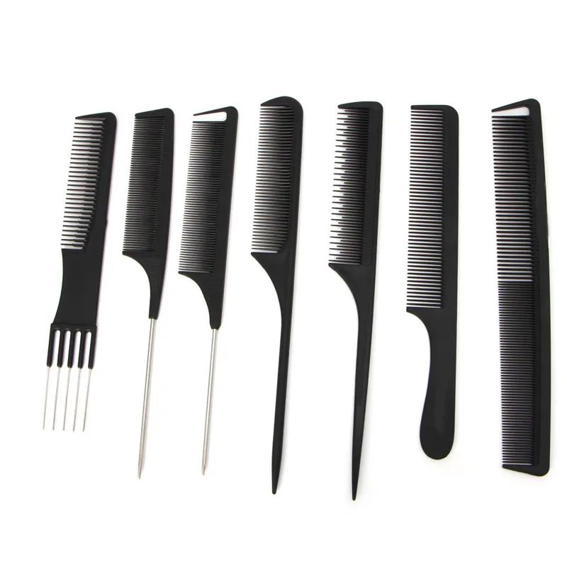 1Pc Black Plastic Fine tooth Hairdressing Hair Style Salon Anti static