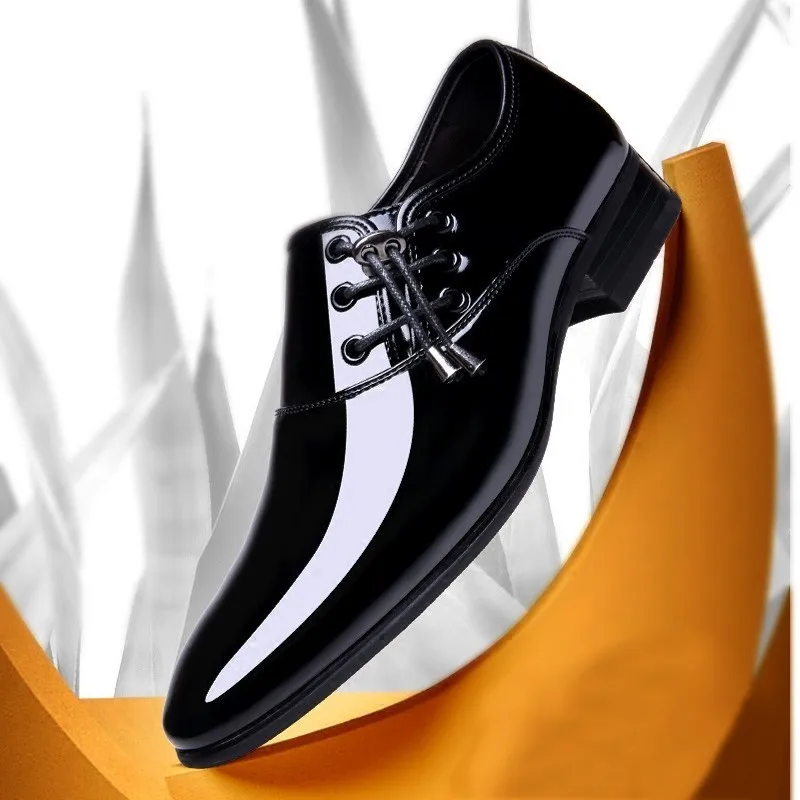 Qzhsmy/Офисные Мужские модельные туфли с круглым носком; однотонные дышащие легкие Роскошные элегантные мужские туфли для взрослых; мужские туфли на шнуровке