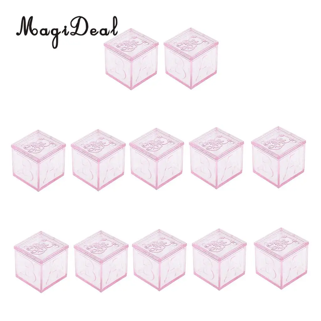 MagiDeal Building Blocks Candy Box Wedding Baby Shower Party Gift Favor 3 Colors Choose