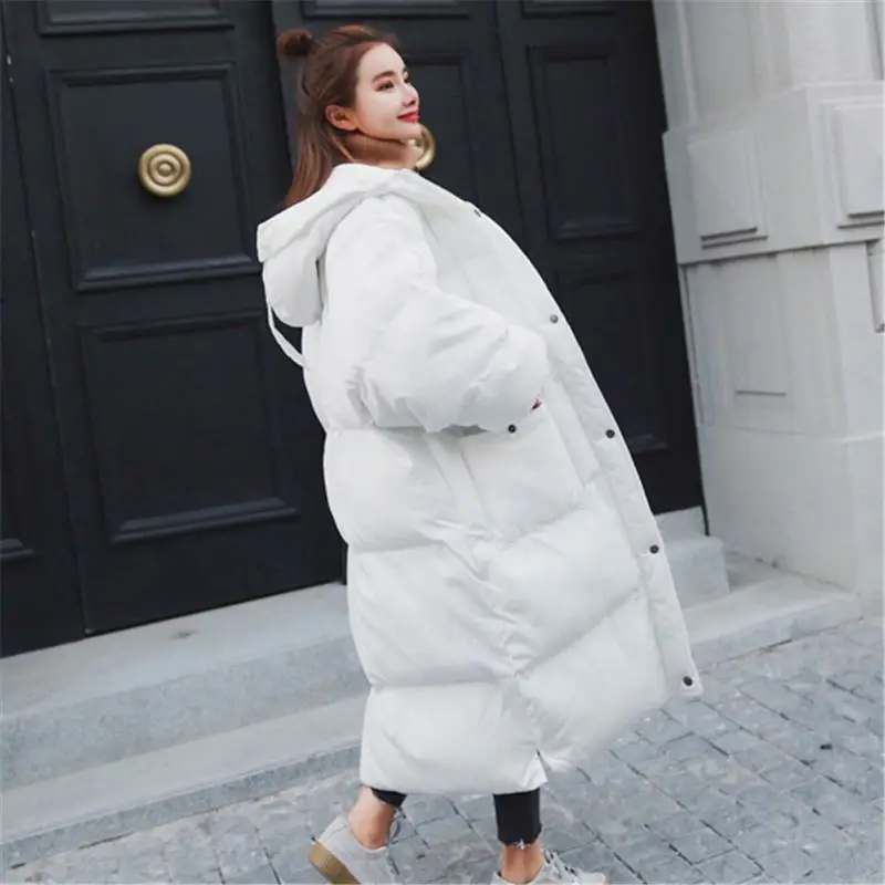 Winter New Women Long Down Cotton Jacket Female Loose Hooded Oversize Warm Thick Padded Coat Ladies Fashion Parkas Outerwear D58 Winter New Women Long Down Cotton Jacket Female Loose Hooded Oversize Warm Thick Padded Coat Ladies Fashion Parkas Outerwear D58