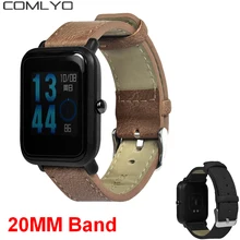 Comlyo кожа watcband ремешок для Xiaomi huami Amazfit Bip Lite Молодежный Аксессуары для часов браслет для huami Amazfit группы Пояс