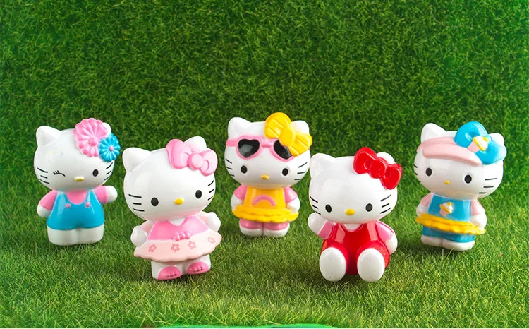 5 шт./компл. милый рисунок «Hello Kitty» украшения для торта на день рождения Хэллоуин День рождения Десерт Таблица вечерние украшения торта Вечеринка