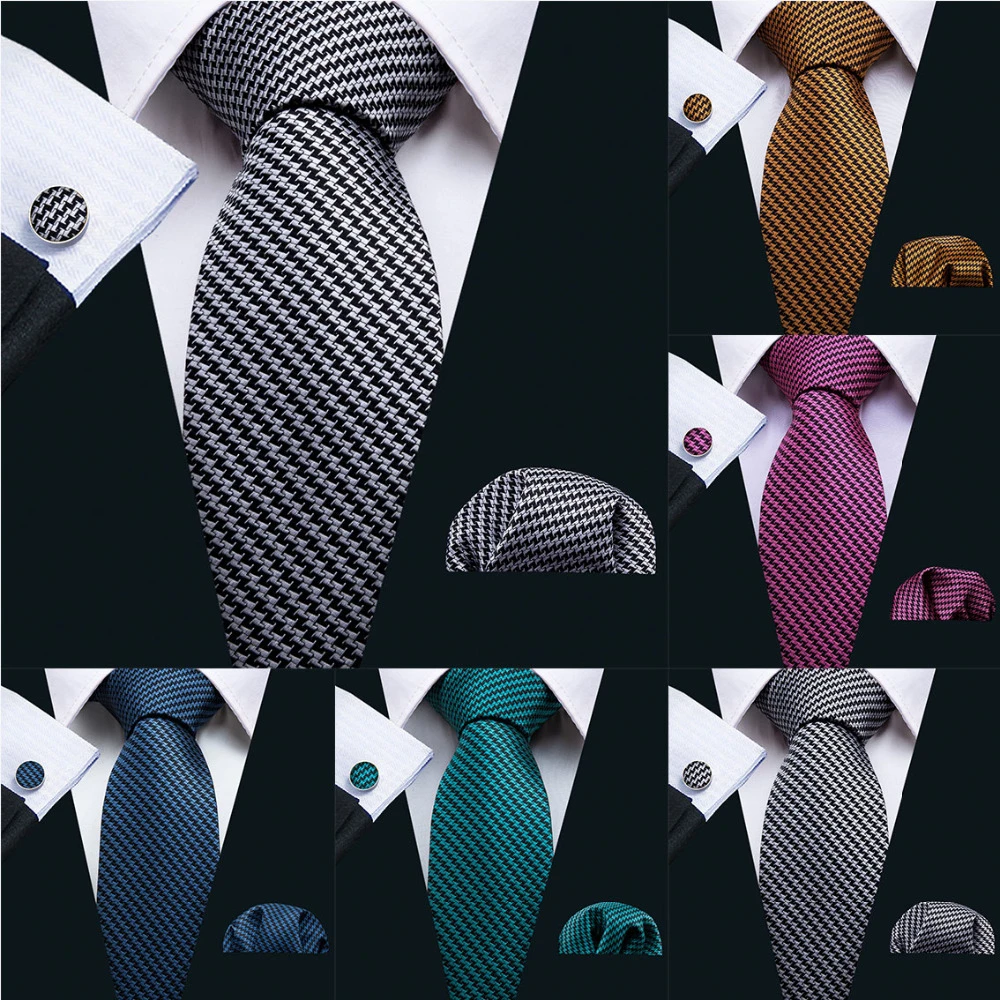 Corbata azul para hombre, de 5 colores corbatas de seda, 2018, estilo de negocios, envío directo, LS 05, novedad de 100%|Corbatas y pañuelos de hombres| -