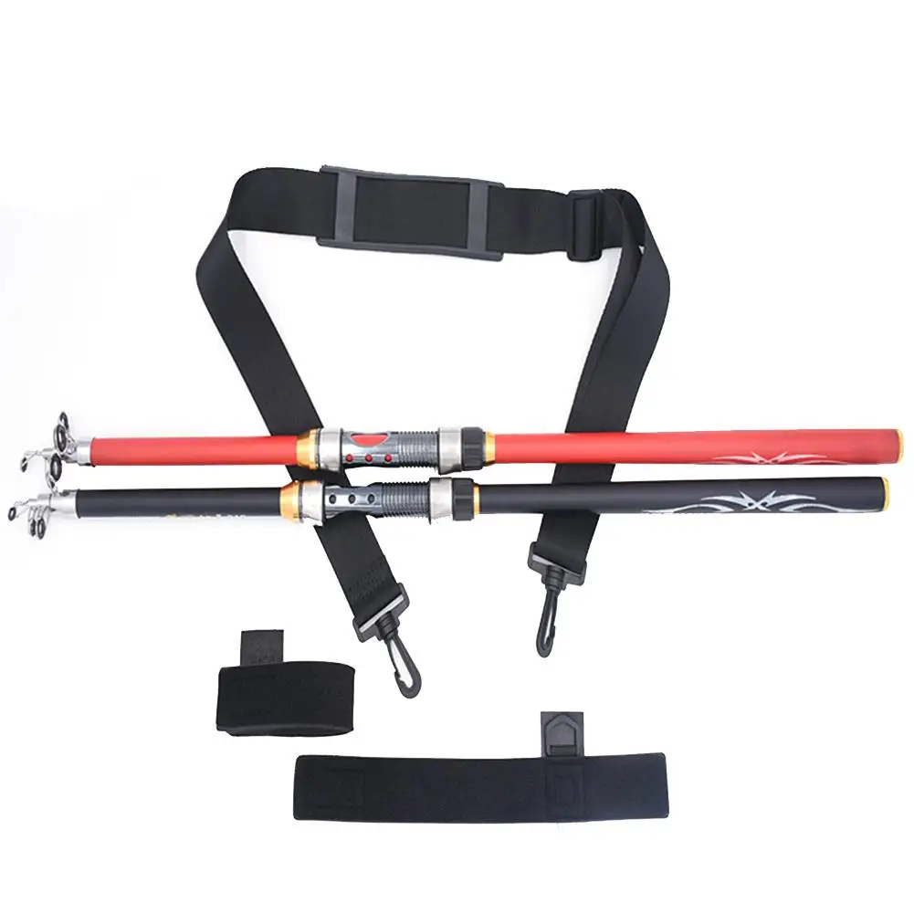 

Fishing Rod Adjustable Shoulder Bag Straps Outdoor Belt Waist Rod Holder Shoulder Back Harness Fishing Tackle Box Accessories