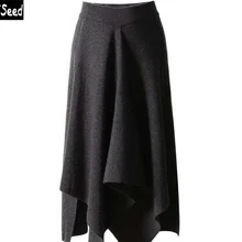 Cutliseed Женские Новые Вязаные длинные юбки Одежда Женская однотонная эластичная талия юбки женские офисные повседневные юбки
