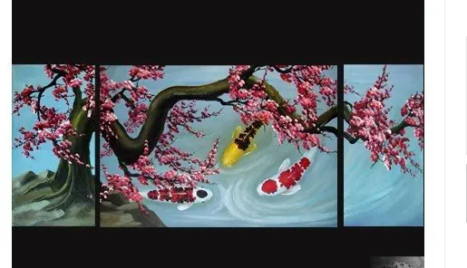 Japanese Koi Art Canvas Abstract Feng Shui Fish No Frame Japanese Koi Art Canvas Abstract Feng Shui Fish No Frame