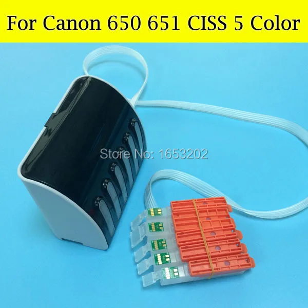 5 цветов СНПЧ Системы для Canon 650 651 PGI650 CLI651 650XL для Canon MX726 MX926 IP7260 MG5460 с ARC чип