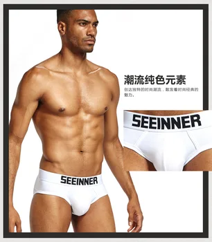 

Homewear Briefs Underwear Men Solid Underpants Cotton Male Panties Soft Gay Slip Cueca Hot Pants