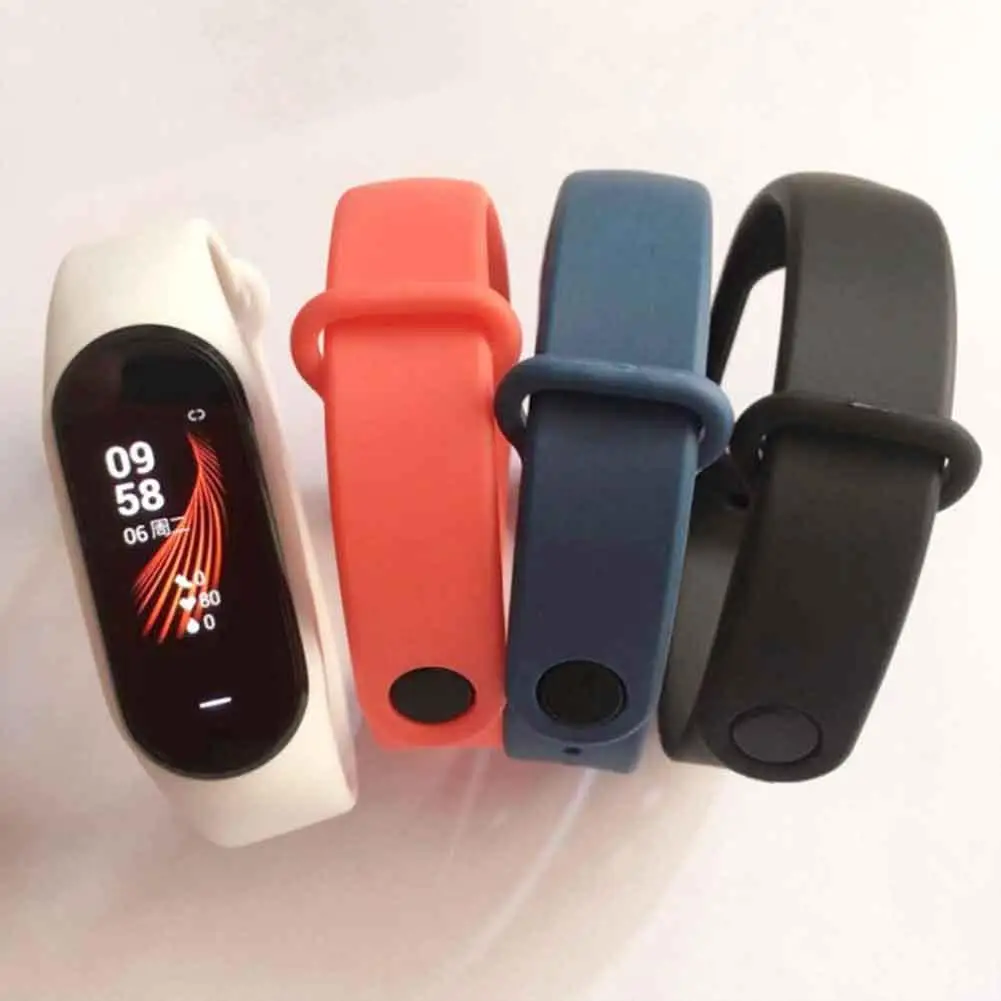 Силиконовый ремешок на запястье универсальный для Xiao mi 4/3 mi Band 4 mi Band 3 умный Браслет Универсальный сменный ремешок с принтом