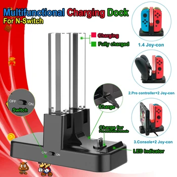 

Nintendoswitch Dock Nintend Switch Joy-con Charger Stand Pro Controller Nintendos Console Charging Dock Station Game Accessories