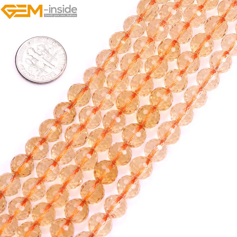 Бусины с гранеными цитринами 8 12 мм 15 дюймов|citrine beads|beads for jewelry makingfaceted citrine beads |