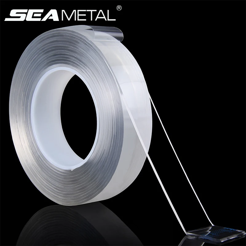 

3M/1M Double-sided Tape Waterproof Washable No Trace Paste Acrylic Transparent Self Adhesive Tapes Great Stretch Resuable Sticky