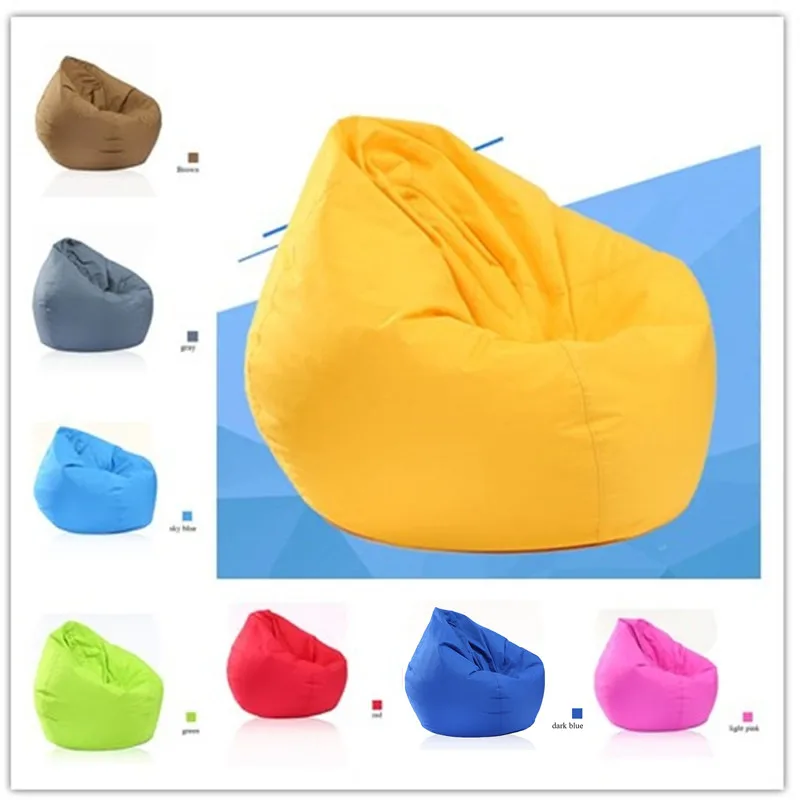 

Waterproof Stuffed Bean Bag Oxford Chair Cover Zipper Beanbag Toys Soft Solid Causal Baby Seats Sofa Without Filling Foam