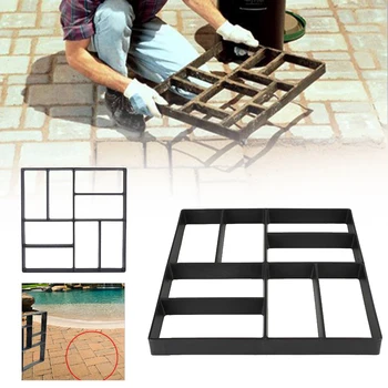 

40x40cm Driveway Pavement Concrete Pathmate Mould Stone Mold Garden Road Concrete Mould Manually Paving Cement Brick Molds Tool
