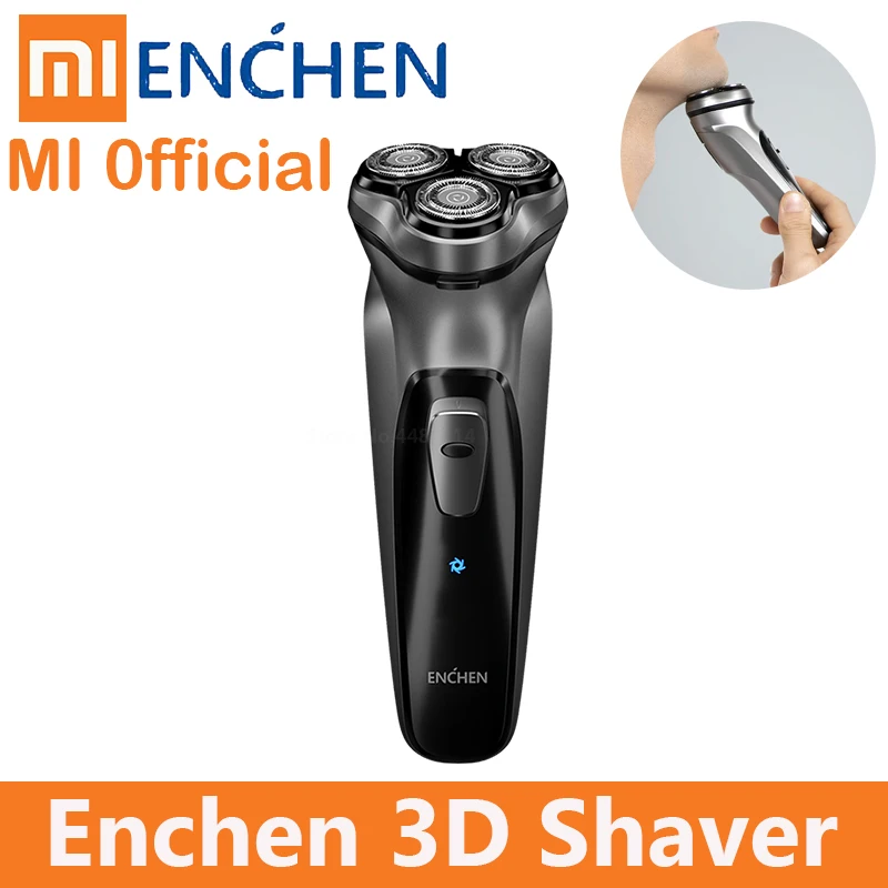 

Xiaomi ENCHEN 3D electirc shaver Black Stone Type-C Floating Head Shaving Fully Water-Proof wet Beard Trimmer Razor Travel Lock