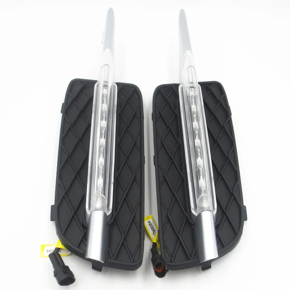 

2Pcs DRL For BMW X5 E70 2007 2008 2009 2010 Daytime Running Lights Daylight Car LED Fog Head Lamp Light Cover