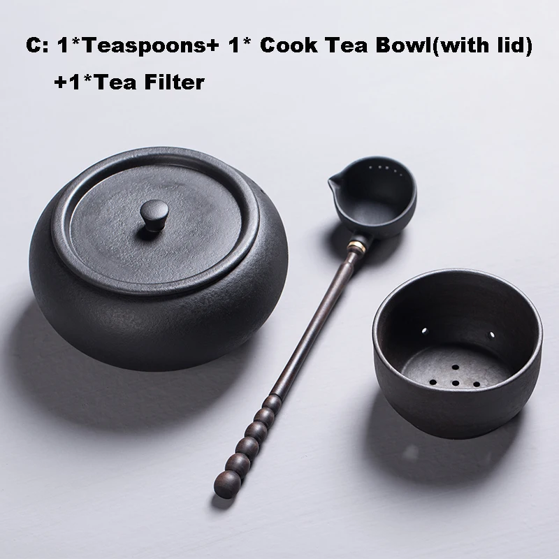 Дзен японский стиль чайник Здоровый чайный набор кунг-фу вулканический рок Кук чайная чаша электронная плита чайник для Пуэра нагреватель чайная чаша набор - Цвет: C