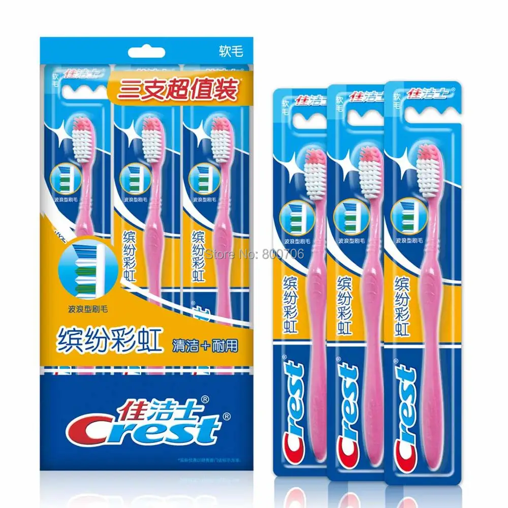 

New Crest Multicolored Crystal Soft Bristles Toothbrush / Toothbrush