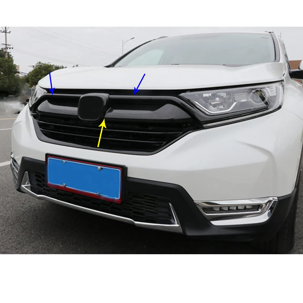Для Honda CRV CR V 2017 2018 ABS Хром Передняя декоративная решетка для гонок рама палка