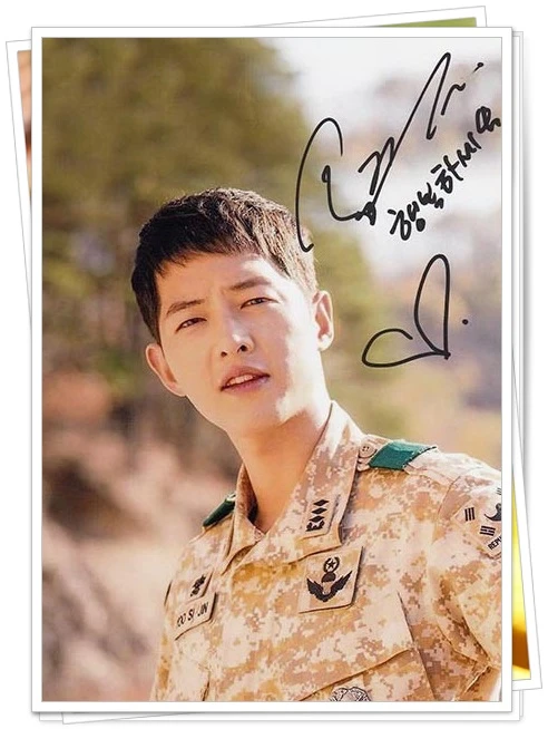 Song Joongki Song Joong Ki Autographed Photo With Korean Wishes Descendants Of The Sun 4 6 Inches Freeshipping 07 16 03 Autographed Photos Photophoto 6 Aliexpress