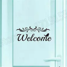 YOYOYU Welcome Door Wall Stickers Home Decoration Bedroom Wall Mural Art Vinyl Removable Wall Decal Interior Door Decor ZW129 rock wall patterned door art stickers
