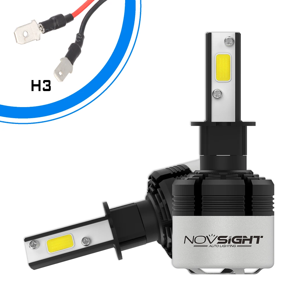 NOVSIGHT фар автомобиля H7 H4 светодиодный H8/H11 HB3/9005 HB4/9006 H1 H3 72 W 9000lm авто лампы фары 6500 K свет