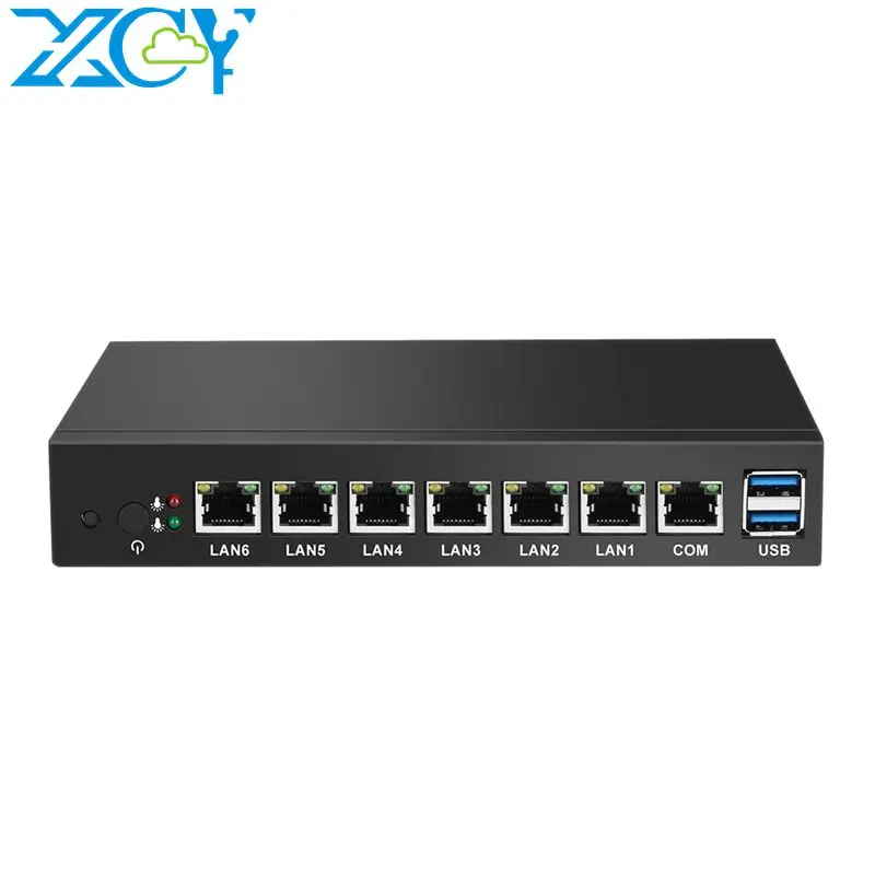 Xcy Мини ПК двухъядерный 6 Ethernet LAN Celeron 1037U pfSense маршрутизатор брандмауэр мини настольный компьютер Windows 7/10 HD графика VGA