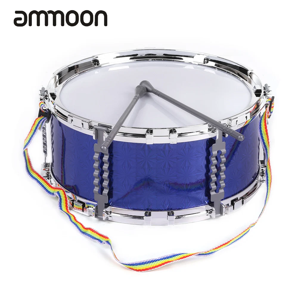 Colorful Jazz Snare Drum Percussion Instrument with Drum Sticks Strap