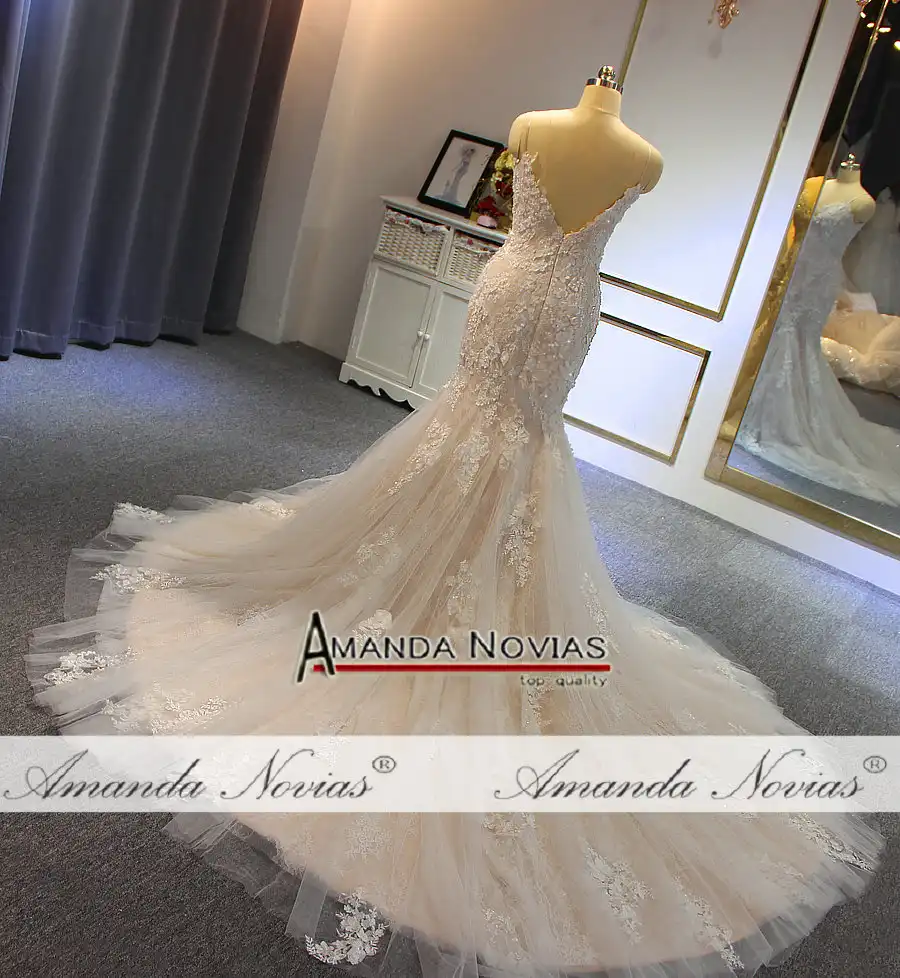 Mermaid Wedding Dress 22 With Straps Real Work High Quality Mermaid Bridal Dress Wedding Dresses Aliexpress