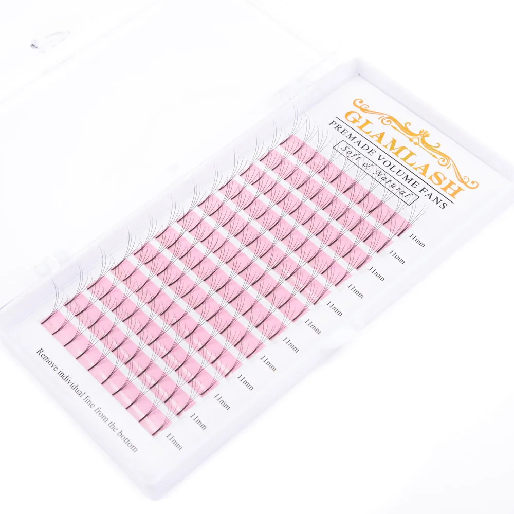 GLAMLASH 2D-6D русские объемное наращивание ресниц Длинные Стволовые предварительно сделанные вентиляторы норковые ресницы индивидуальные наращивания