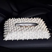 Нежный Элегантный чехол бумажная коробка Серебряный Кристалл держатель ткани для дома и автомобилей