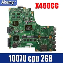 Материнская плата Amazoon для Asus X450CC X450CA с процессором 1007U 2 Гб памяти