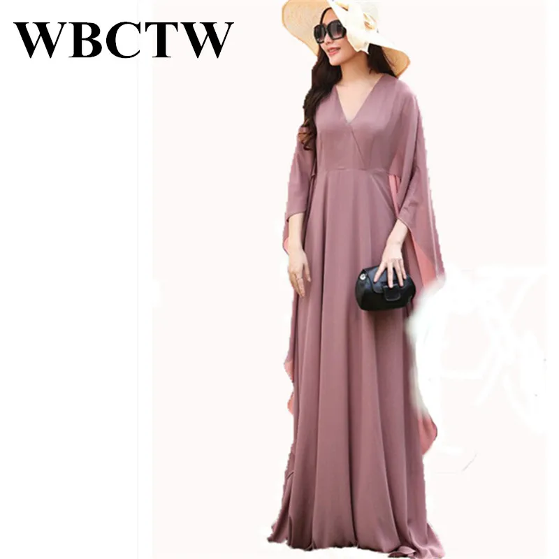 Chiffon Dress Solid Deep V-Neck 5XL 6XL 7XL Plus Size Woman Dress Elegant High Waist Long Ruffles Summer Maxi Dress womens-long-maxi-dresses : image Chiffon Dress Solid Deep V-Neck 5XL 6XL 7XL Plus Size Woman Dress Elegant High Waist Long Ruffles Summer Maxi Dress womens-long-maxi-dresses