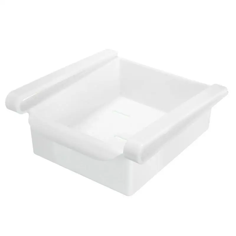 Практичная полка для хранения на холодильник, полка, держатель, выдвижной ящик для хранения, органайзер, экономия пространства, коробка для хранения продуктов, кухонный Органайзер - Цвет: white