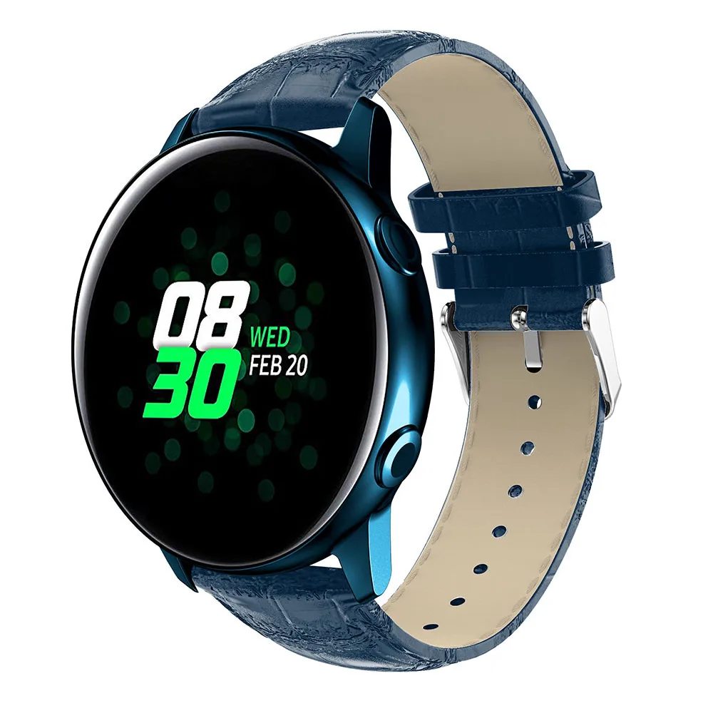 Ремешок кожаный для Samsung Galaxy Watch Active 2 1 браслет 42 мм 20 мм|Ремешки часов| |