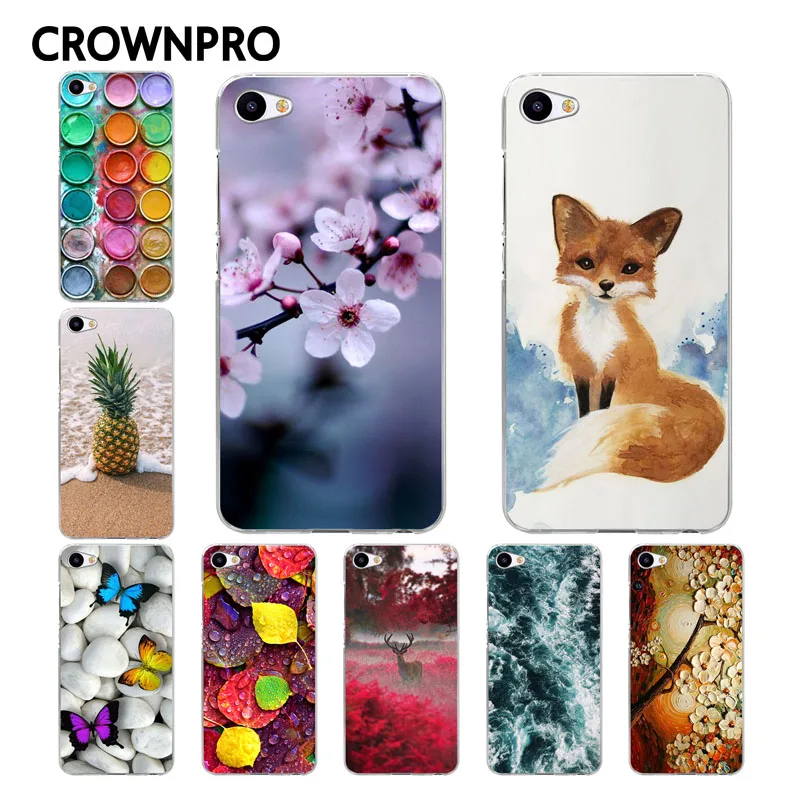 

CROWNPRO Soft Silicone Meizu U10 Case Cover TPU Colored Painting Fashion Phone Back Protective Case FOR Meizu U10 U 10 Phone