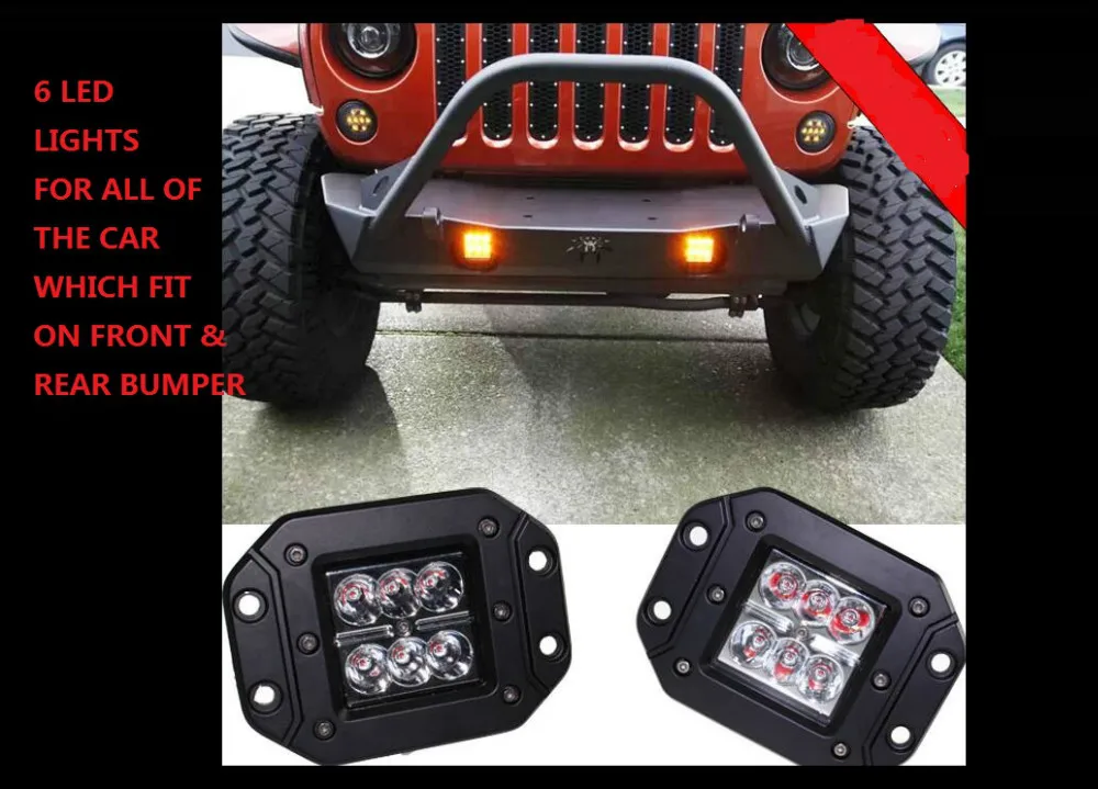 

CAR LED DAY TIME LIGHTS CAR FOG LIGHTSCAR TURN SIGNALS LIGHTS FIT FOR FRONT BUMPER &REAR BUMPER  WRANGLER 2007-2015.