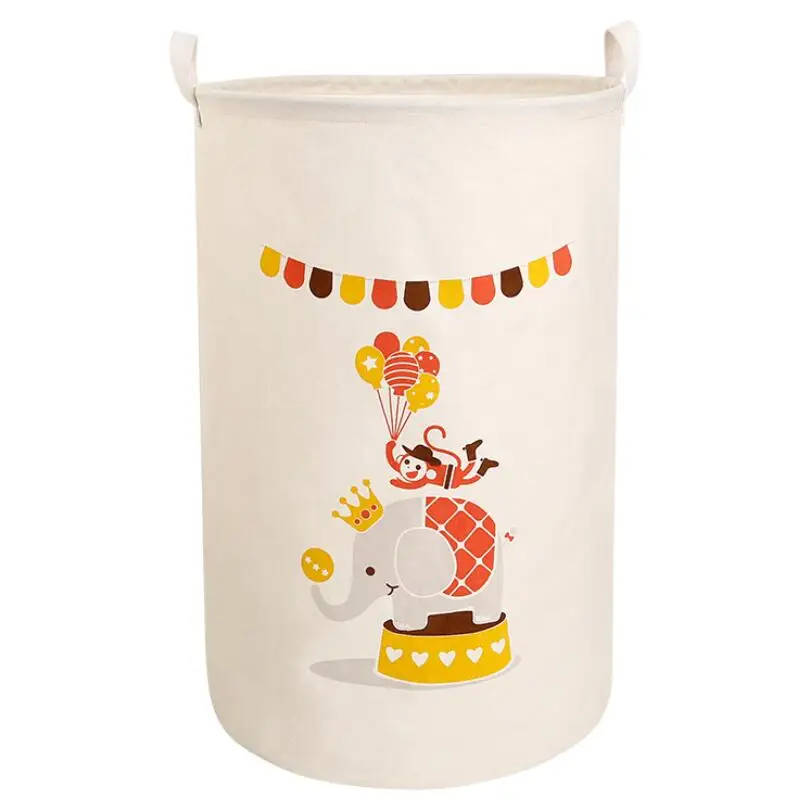 

40*60CM Cartoon Waterproof Laundry Hamper Folding Clothes Storage Baskets Home decoration barrel kids toy organizer basket AU976