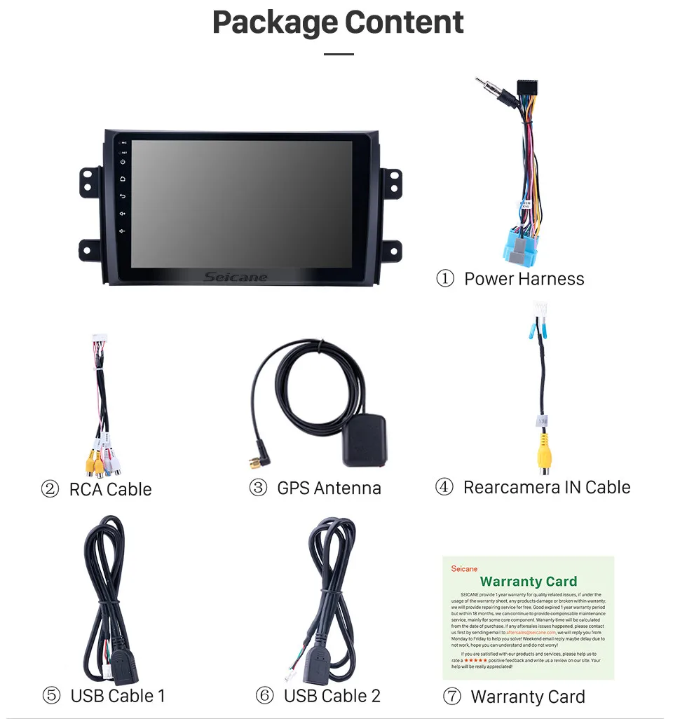 Seicane автомобиль 2Din Android 8,1 HD 9 "сенсорный экран радио стерео gps плеер wifi для Suzuki SX4 2006 2007-2012 мультимедийное головное устройство