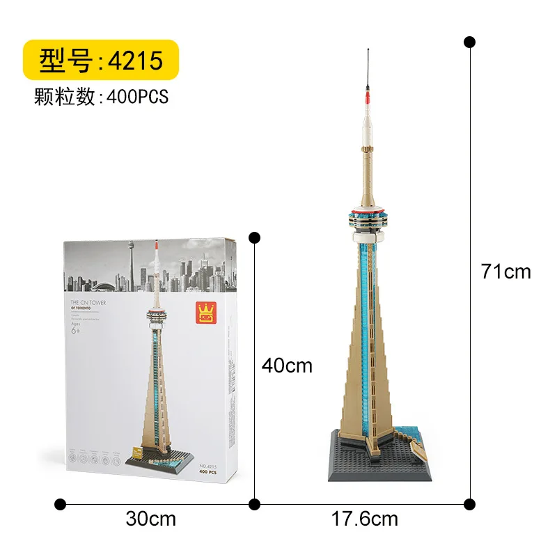 Wange World Architecture Toronto Canada National Tower 400pcs