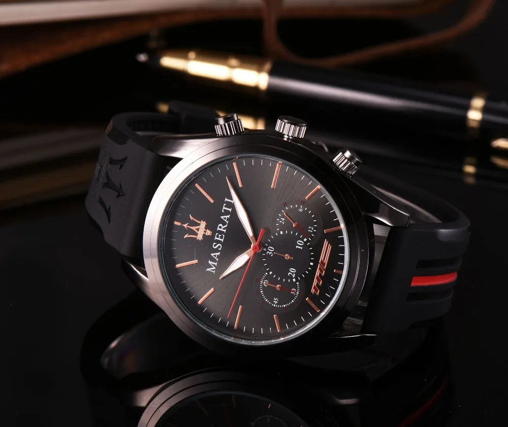 

2019 new waterproof quartz watch Maserati racing series casual European and American sports head watch men Relogio Masculino