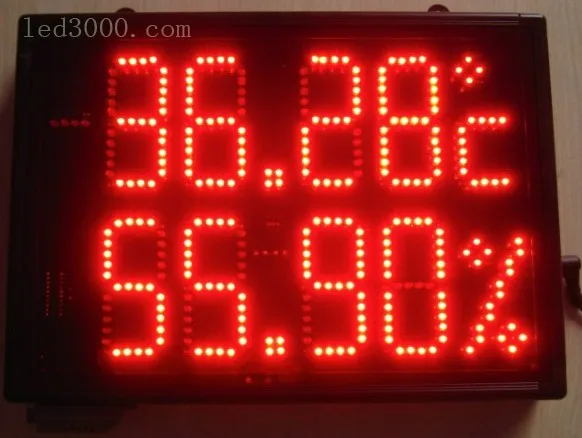 Светодиодный дисплей большие размеры для помещения температуры и влажности