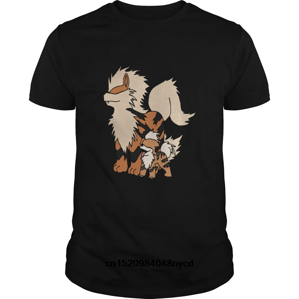 Забавные футболки Arcanine и сын 2018 модная футболка мужская | Мужская одежда