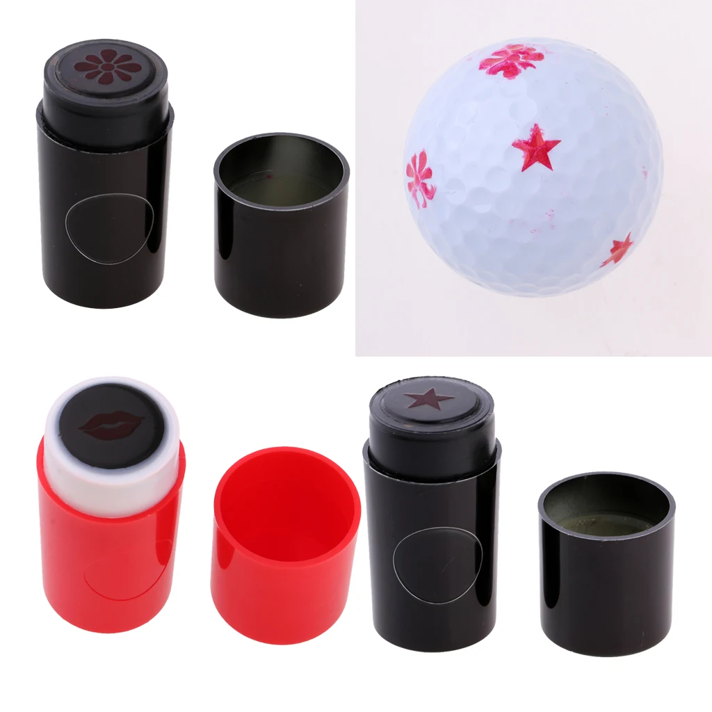 3 Pieces Quick Drying Golf Ball Stamper Golfer Stamp Marker Training